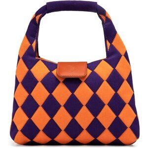 Women's Orange Purple Leather Zipper Stylish Classic Functional Hobo Handbags